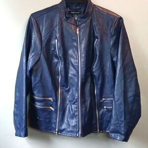 Plus size moto jacket size 20 Blue